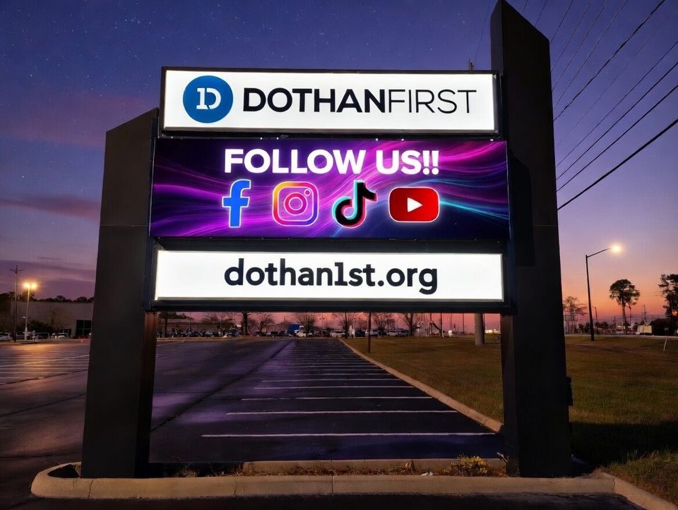 DothanFirst: pylon sign with a full-color message center