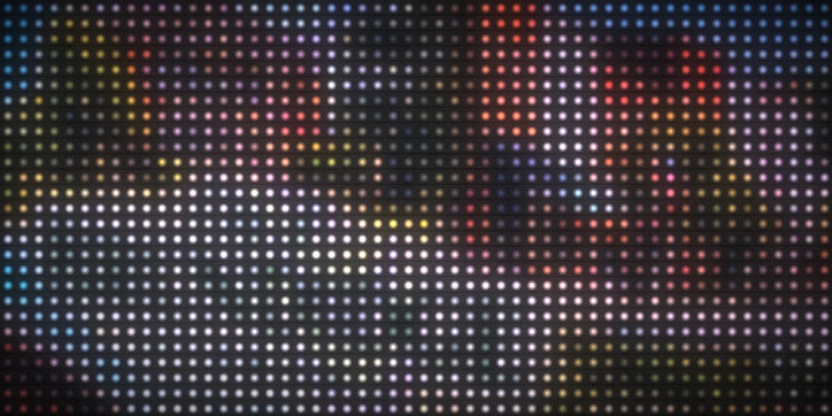 Same photo on a 16mm display: blocky, text breaks up