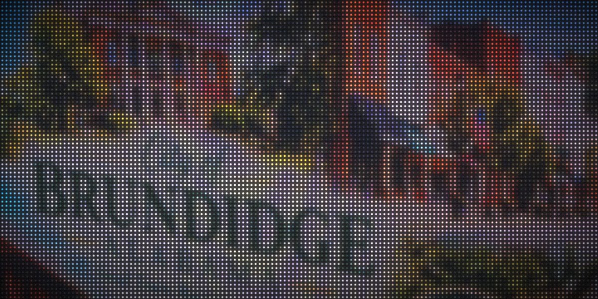 Real sign photo shown on a 6mm LED display: smooth, sharp text